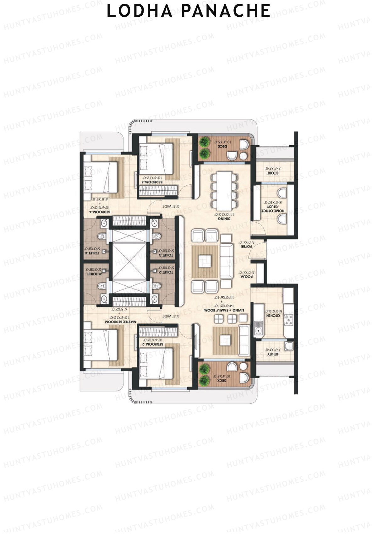 Lodha Panache Tower 3 Unit 3 Floor Plan