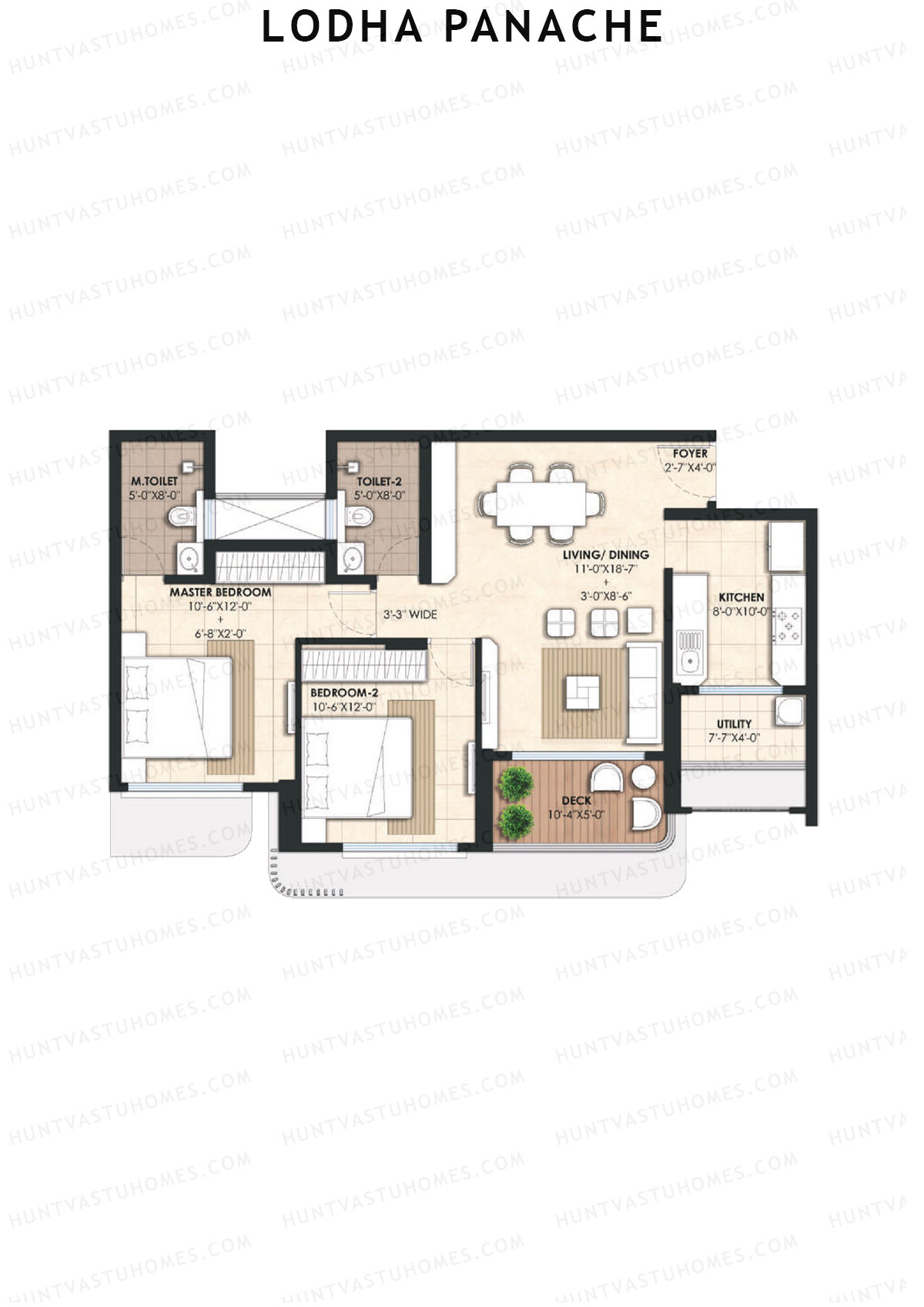 Lodha Panache Tower 3 Unit 3 Floor Plan