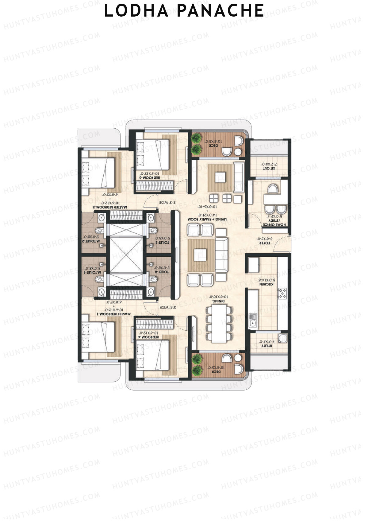 Lodha Panache Tower 4 Unit 3 Floor Plan
