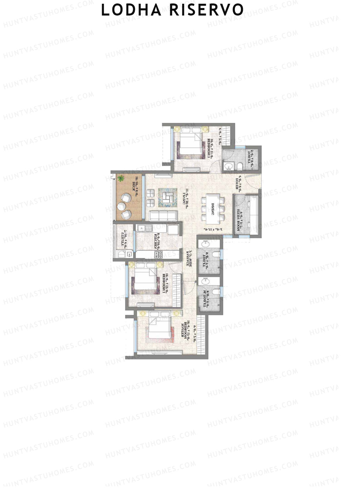 Lodha Riservo Tower A2 Unit 1 Floor Plan