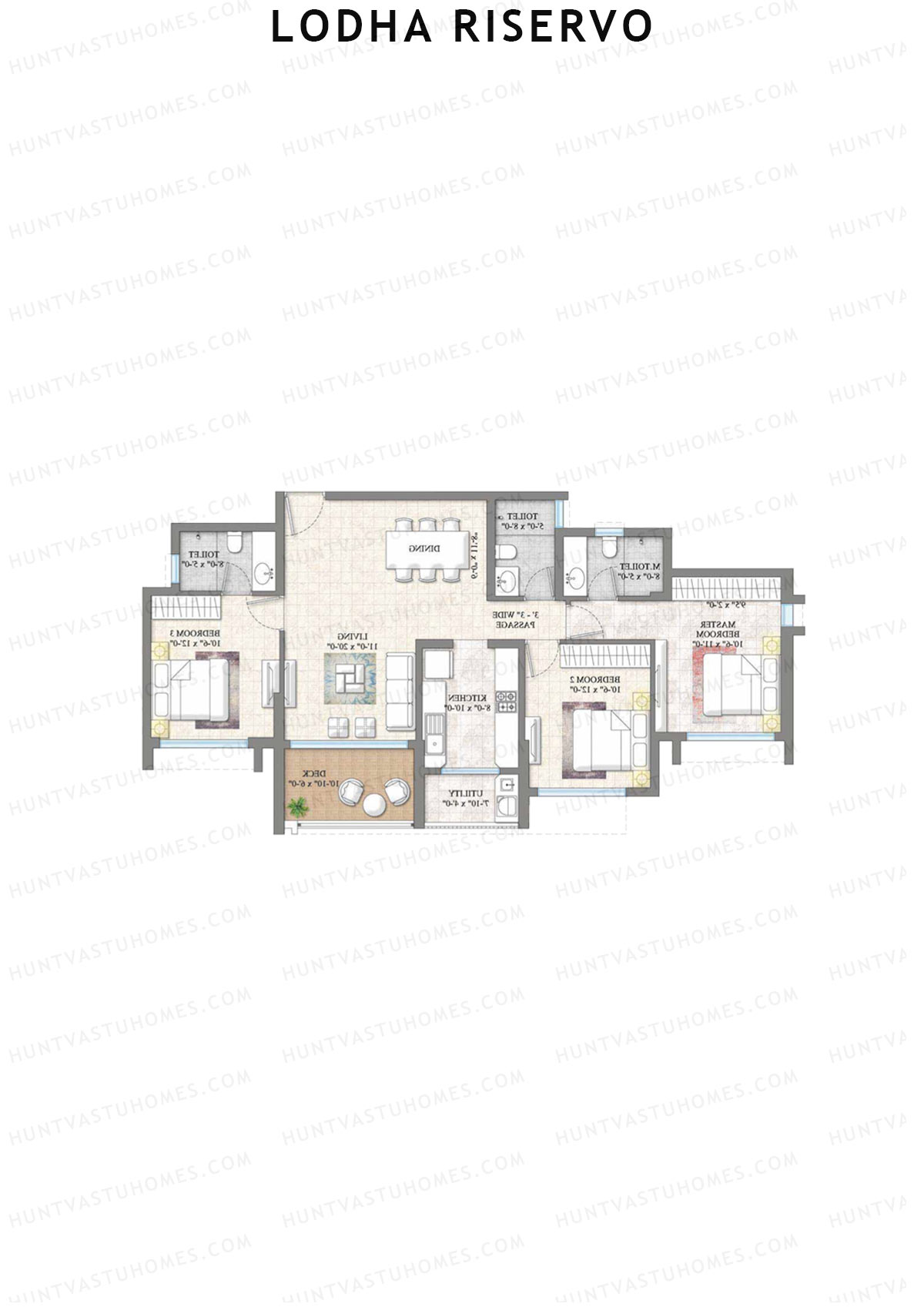 Lodha Riservo Tower A3 Unit 3 Floor Plan