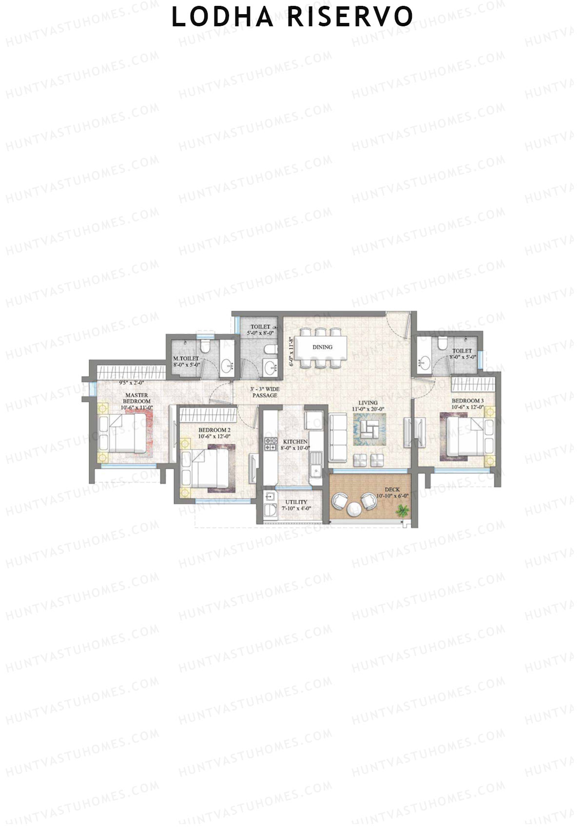 Lodha Riservo Tower A3 Unit 4 Floor Plan