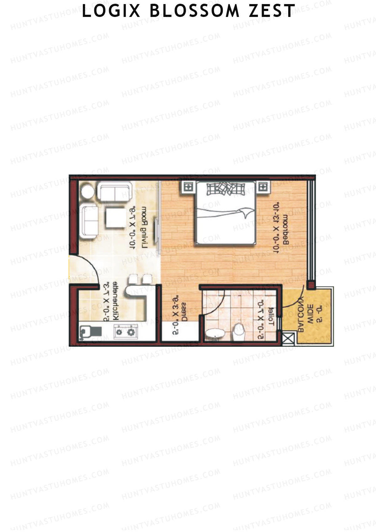 Logix Blossom Zest Tower 1 Unit 11 Floor Plan