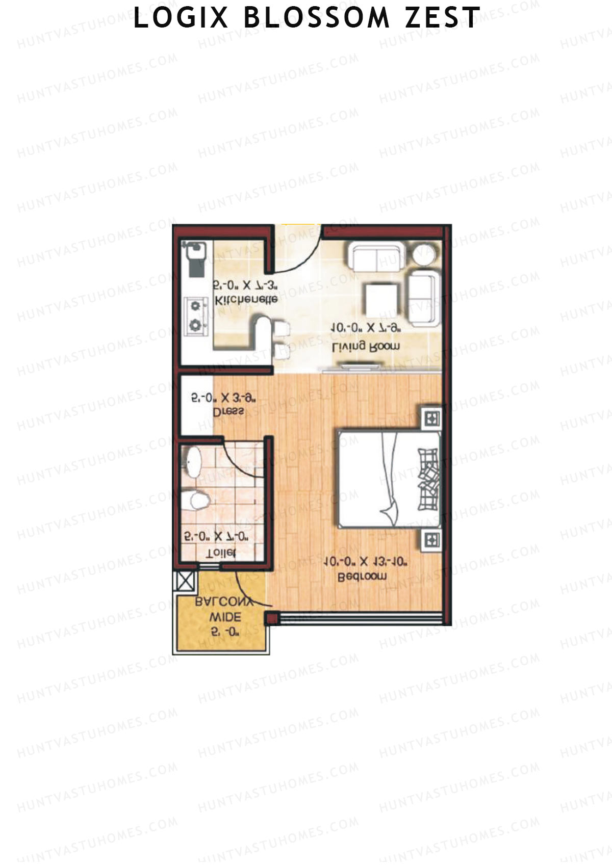 Logix Blossom Zest Tower 8 Unit 15 Floor Plan