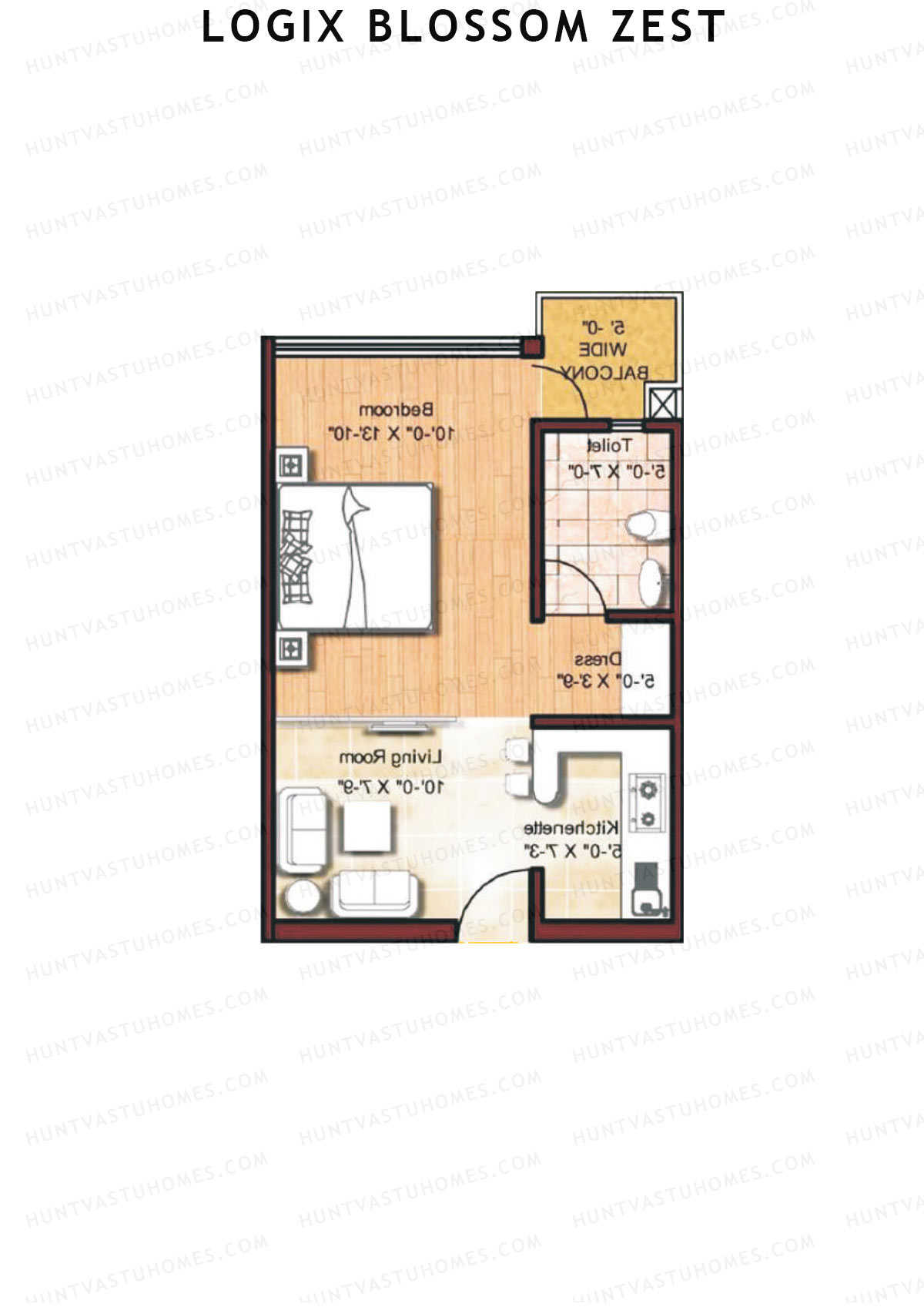 Logix Blossom Zest Tower 8 Unit 1 Floor Plan