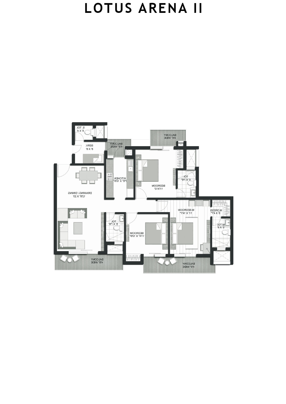 Lotus Arena 2 Tower T2 Unit 2 Floor Plan