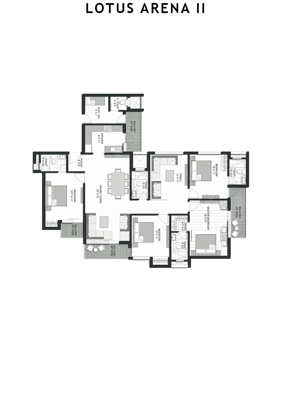 Lotus Arena 2 Tower T3 Unit 1 Floor Plan
