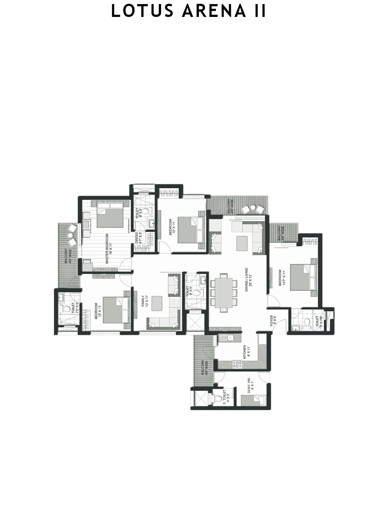 Lotus Arena 2 Tower T3 Unit 3 Floor Plan