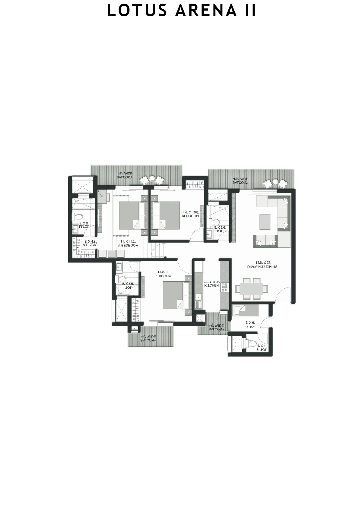 Lotus Arena 2 Tower T5 Unit 2 Floor Plan