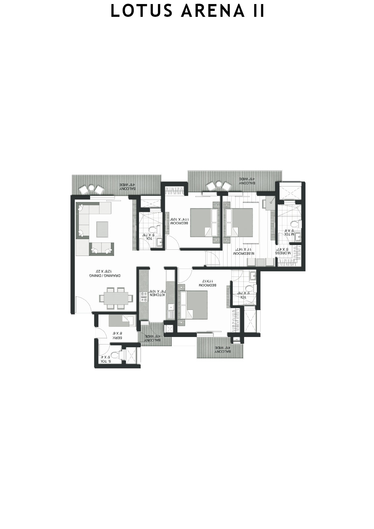 Lotus Arena 2 Tower T5 Unit 3 Floor Plan
