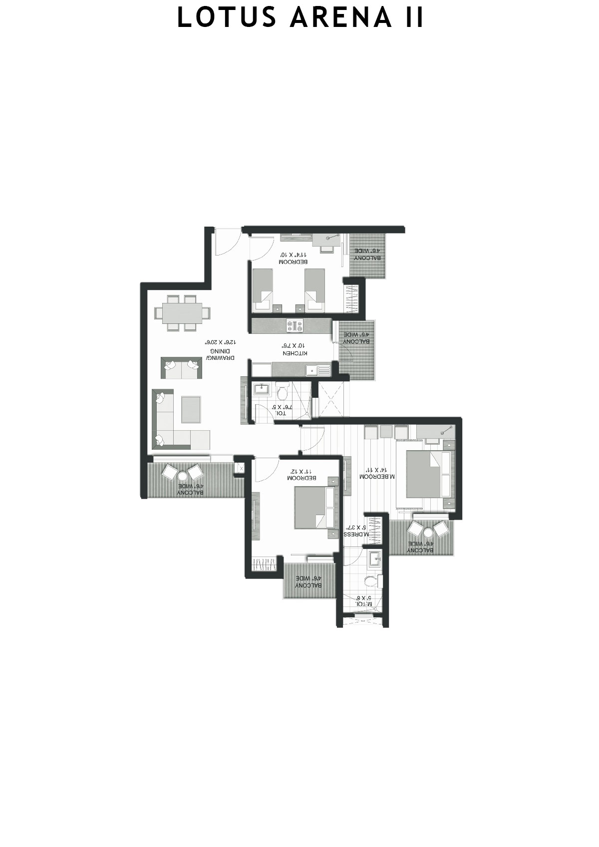 Lotus Arena 2 Tower T5 Unit 4 Floor Plan