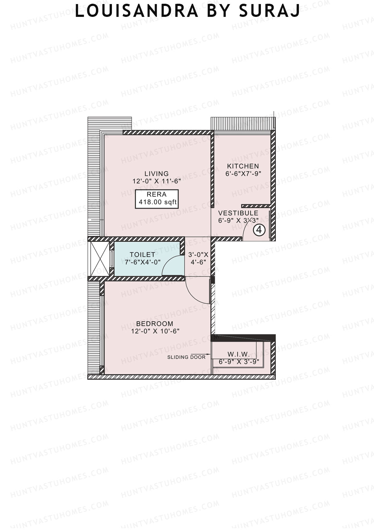 Louisandra By Suraj Tower A Unit 4 Floor Plan