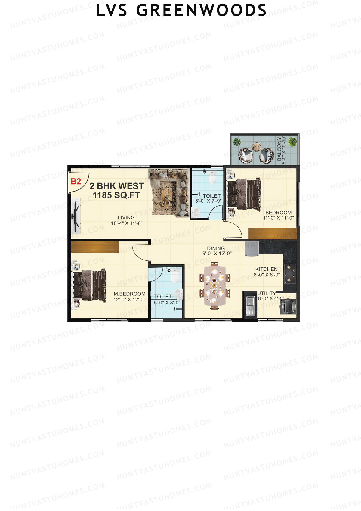 LVS Greenwoods Block B Unit B13 Floor Plan
