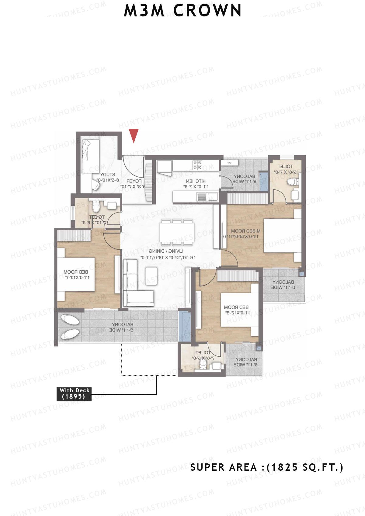 M3M Crown Tower 12 Unit 4 Floor Plan