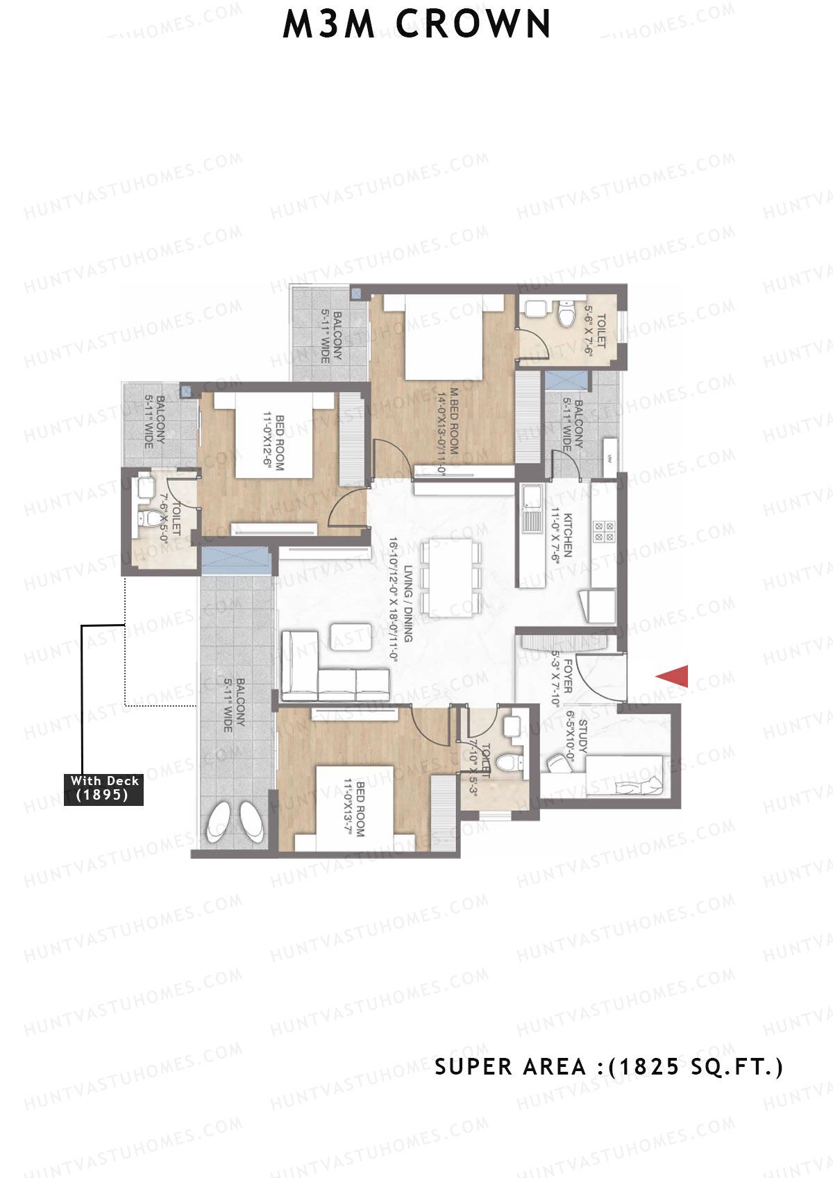 M3M Crown Tower 9 Unit 1 Floor Plan
