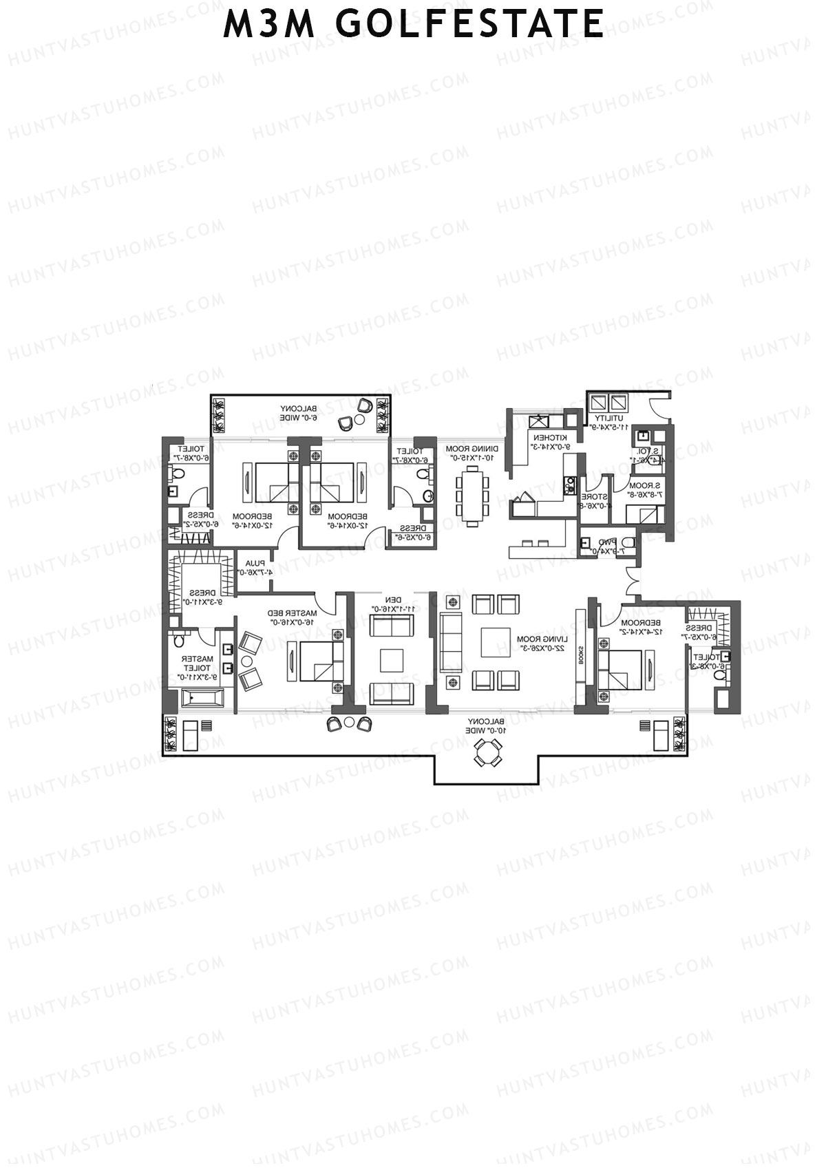 M3M Golfestate Polo Suites 2 (PS2) Unit A Floor Plan