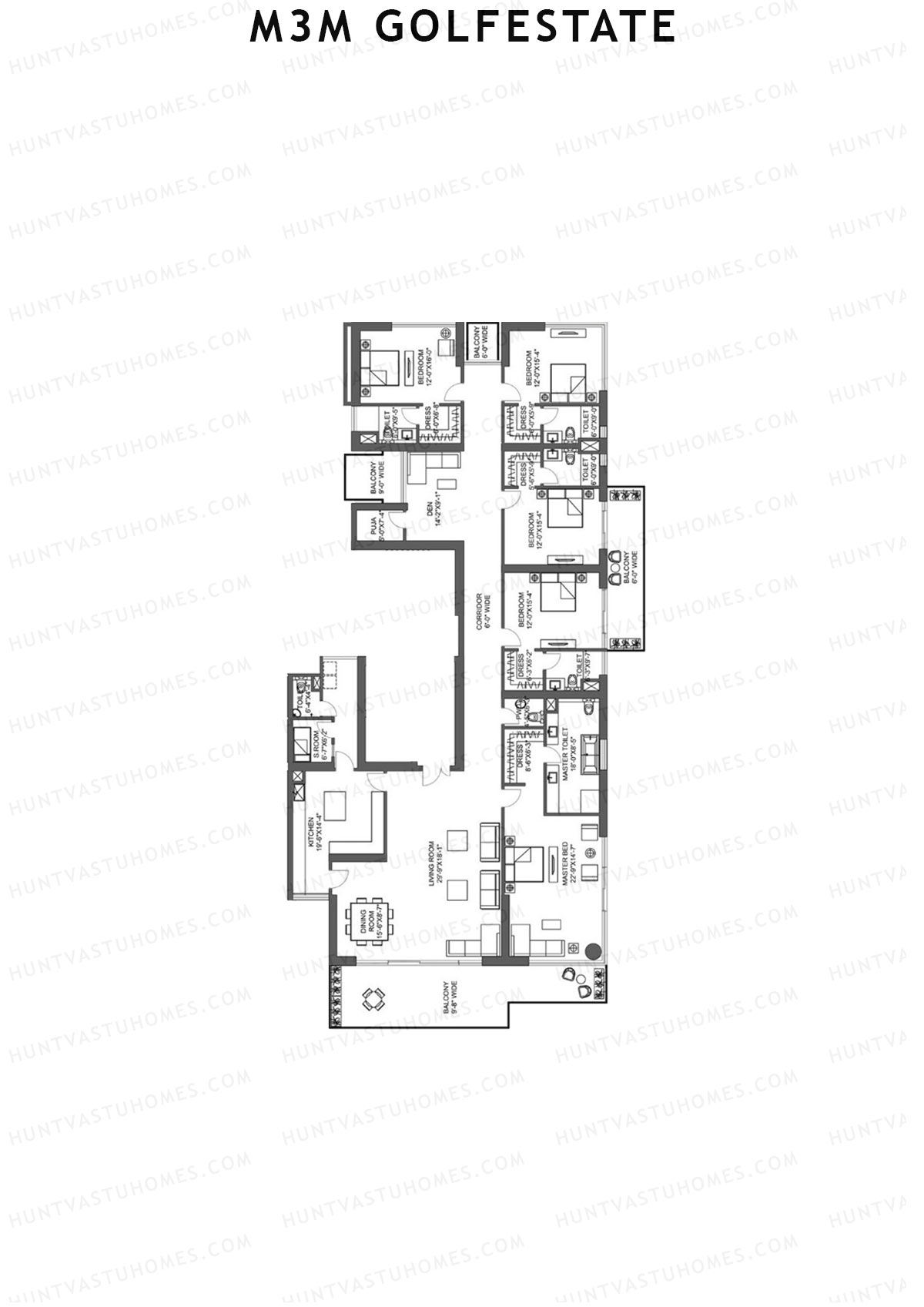 M3M Golfestate St Andrews Unit A Floor Plan