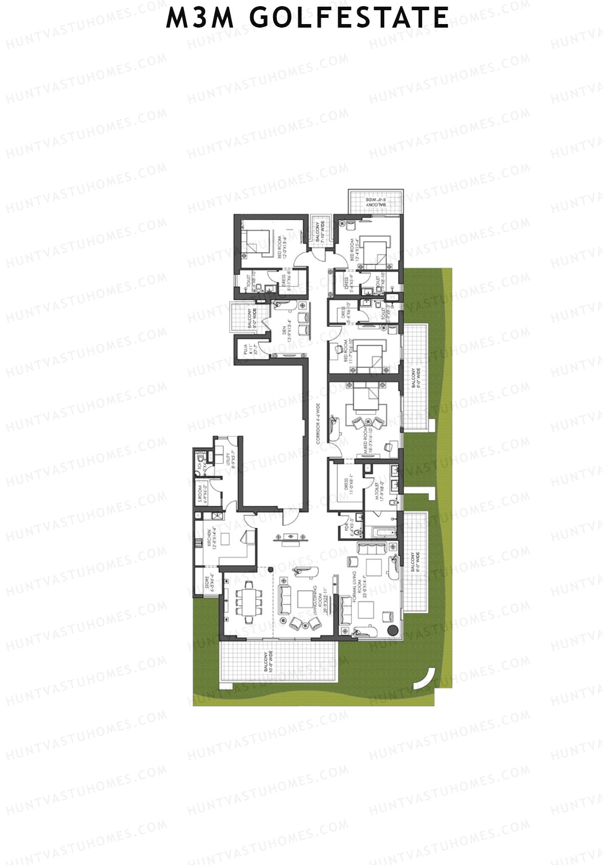 M3M Golfestate St Andrews Unit A Floor Plan