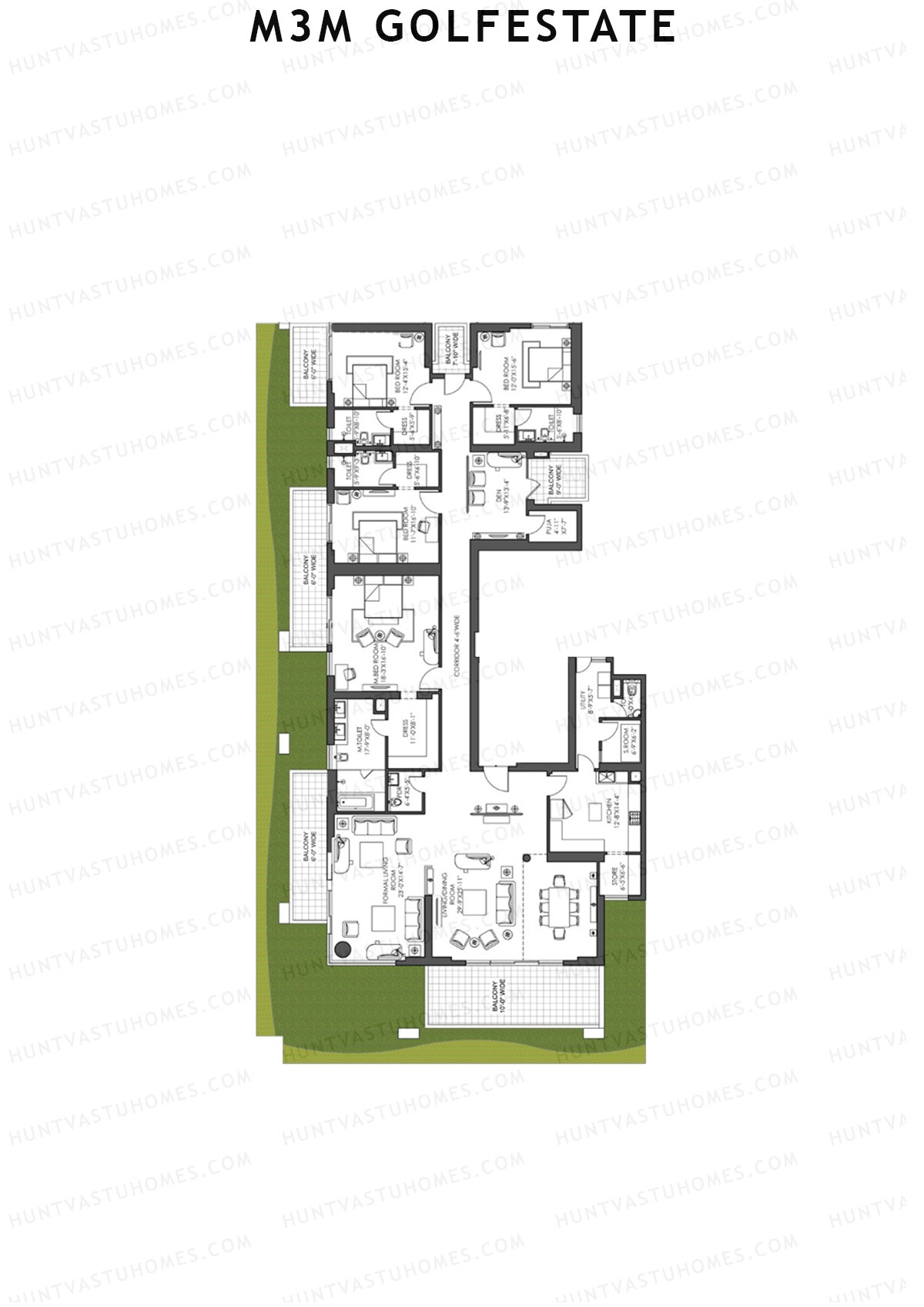 M3M Golfestate St Andrews Unit B Floor Plan