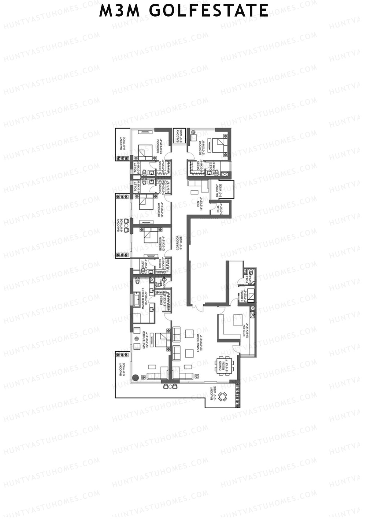 M3M Golfestate St Andrews Unit B Floor Plan