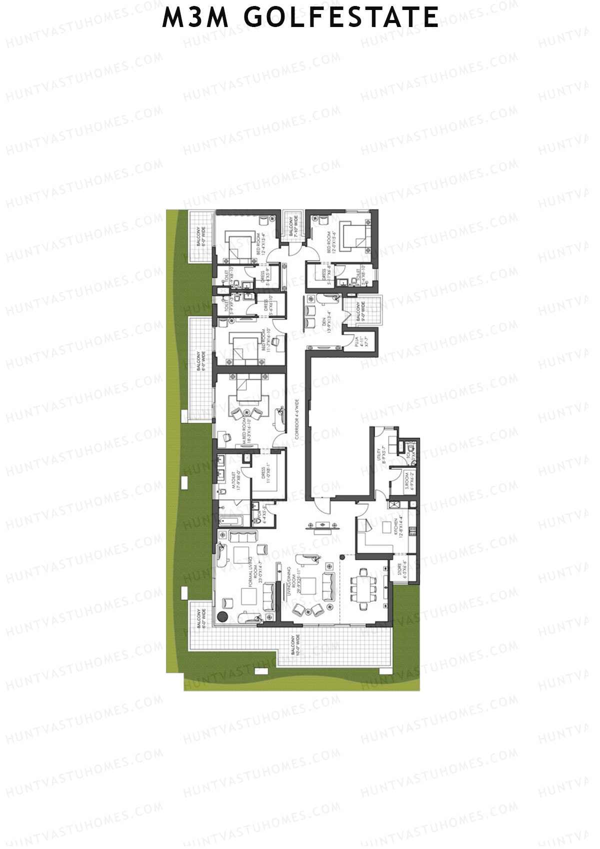 M3M Golfestate St Andrews Unit B Floor Plan