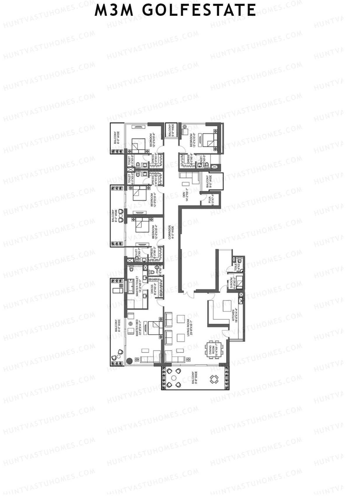 M3M Golfestate St Andrews Unit B Floor Plan