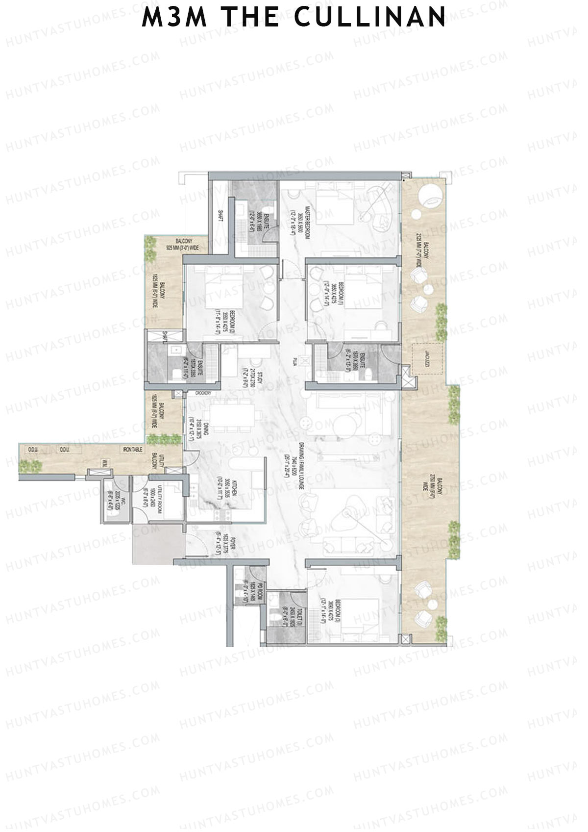 M3M The Cullinan Tower A2 Unit 1 Floor Plan
