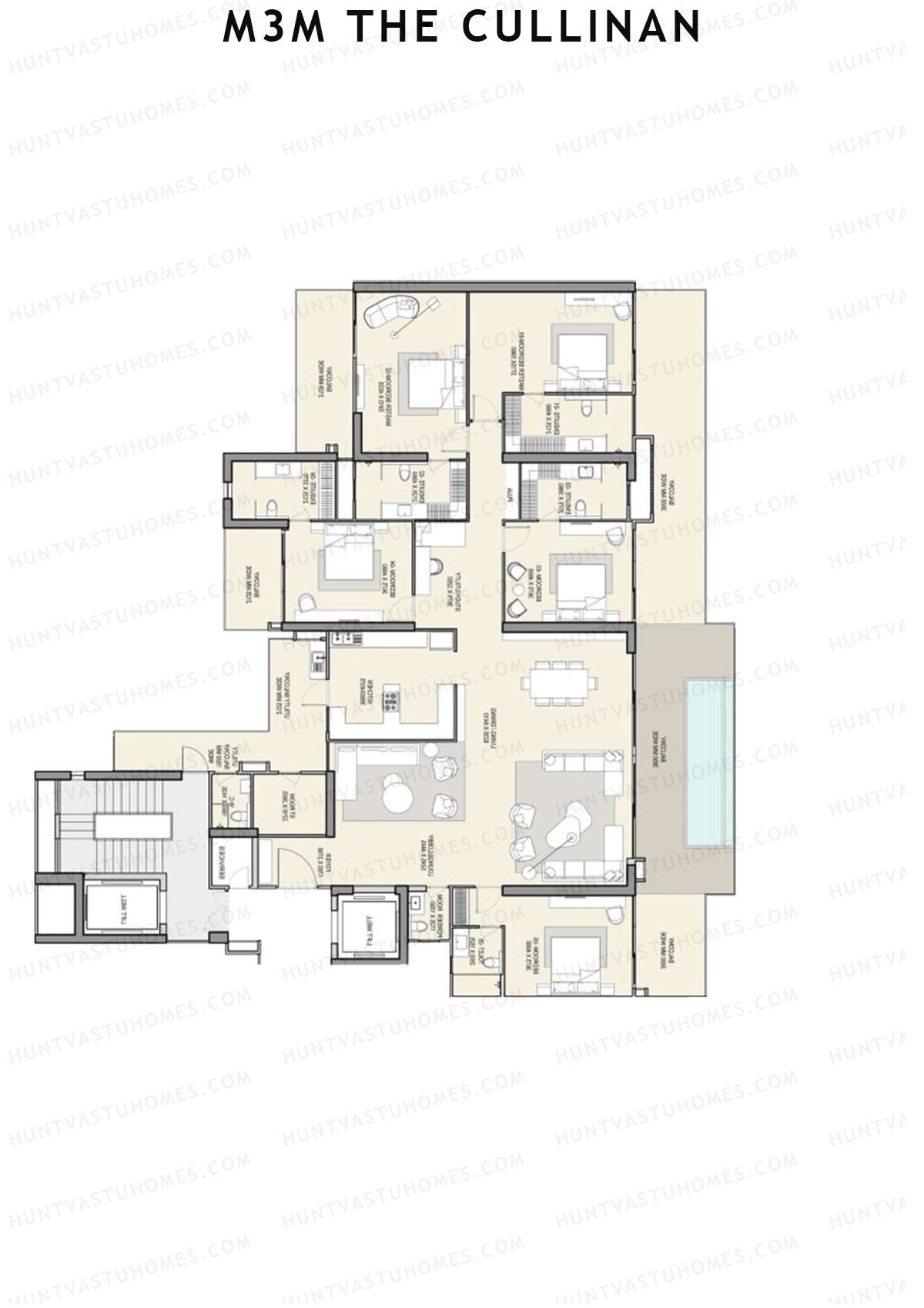 M3M The Cullinan Tower A2 Unit 1 Floor Plan