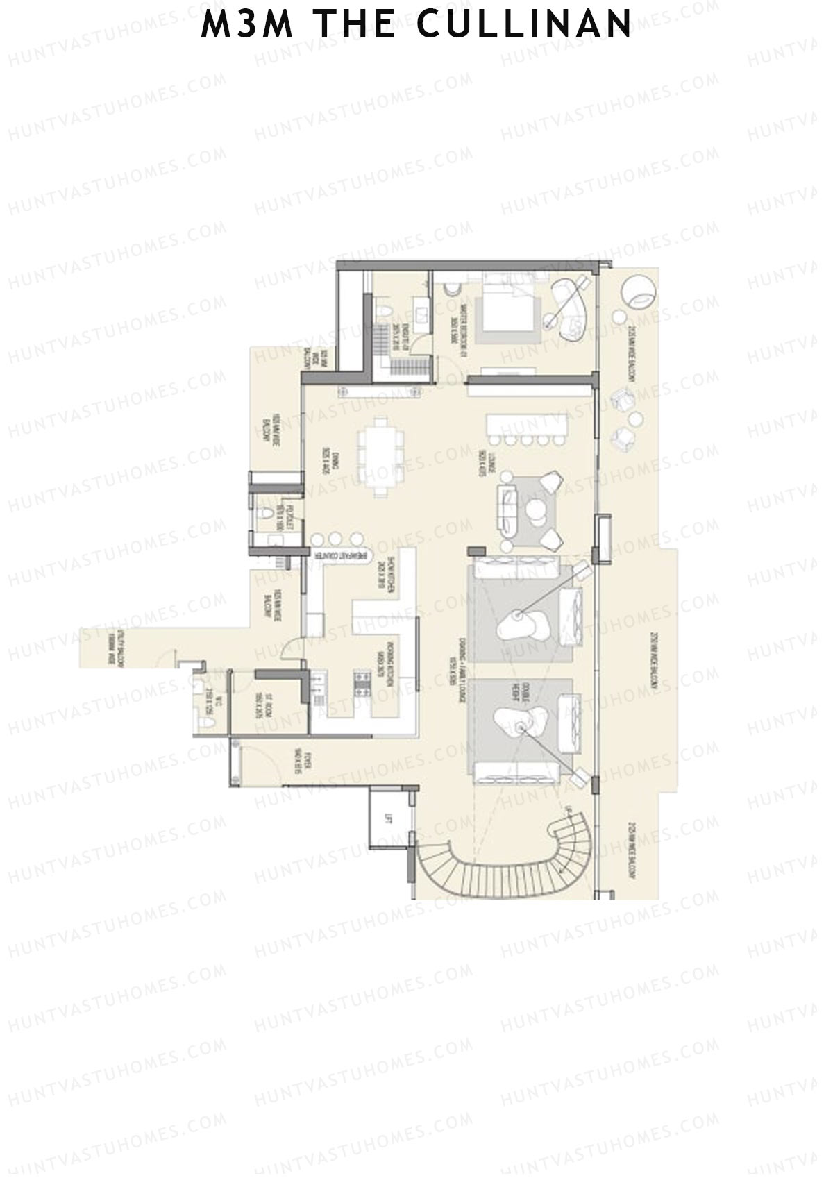 M3M The Cullinan Tower A2 Unit 1 (Penthouse) Floor Plan