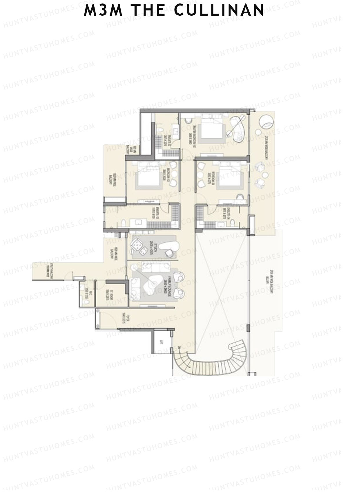 M3M The Cullinan Tower A2 Unit 1 (Penthouse) Floor Plan