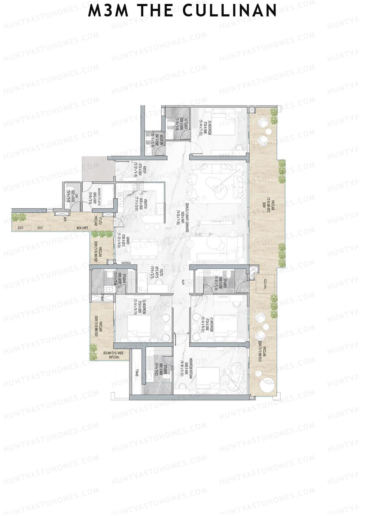 M3M The Cullinan Tower A2 Unit 2 Floor Plan
