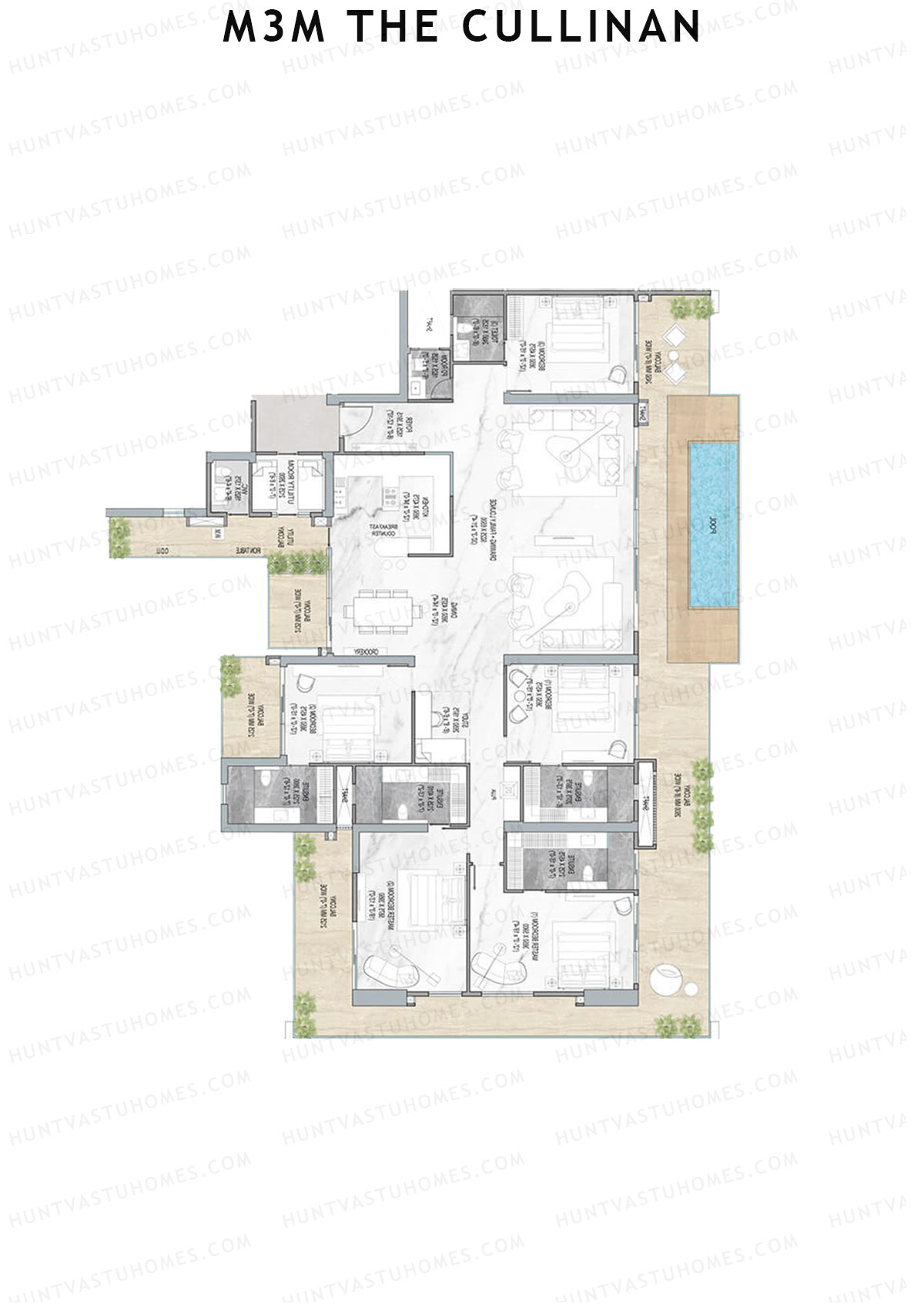 M3M The Cullinan Tower A2 Unit 2 Floor Plan