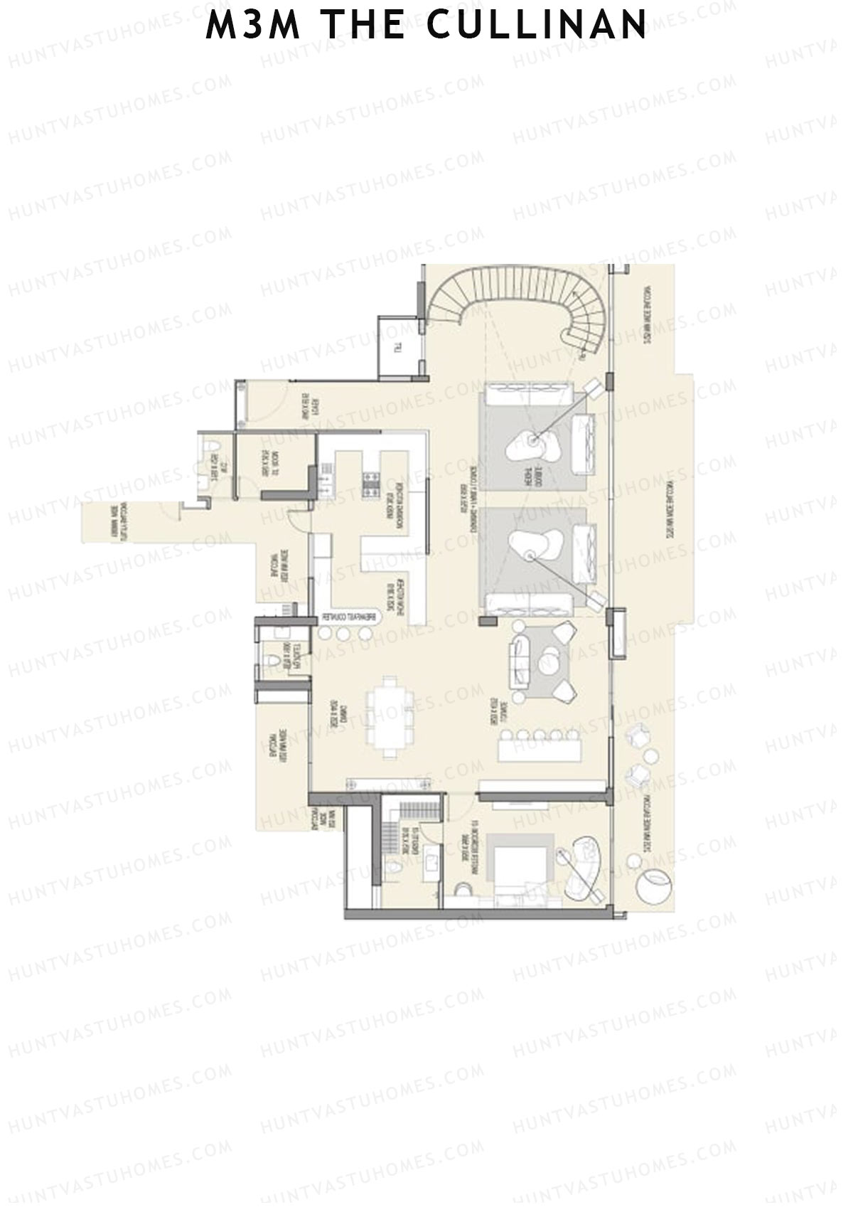 M3M The Cullinan Tower A2 Unit 2 (Penthouse) Floor Plan