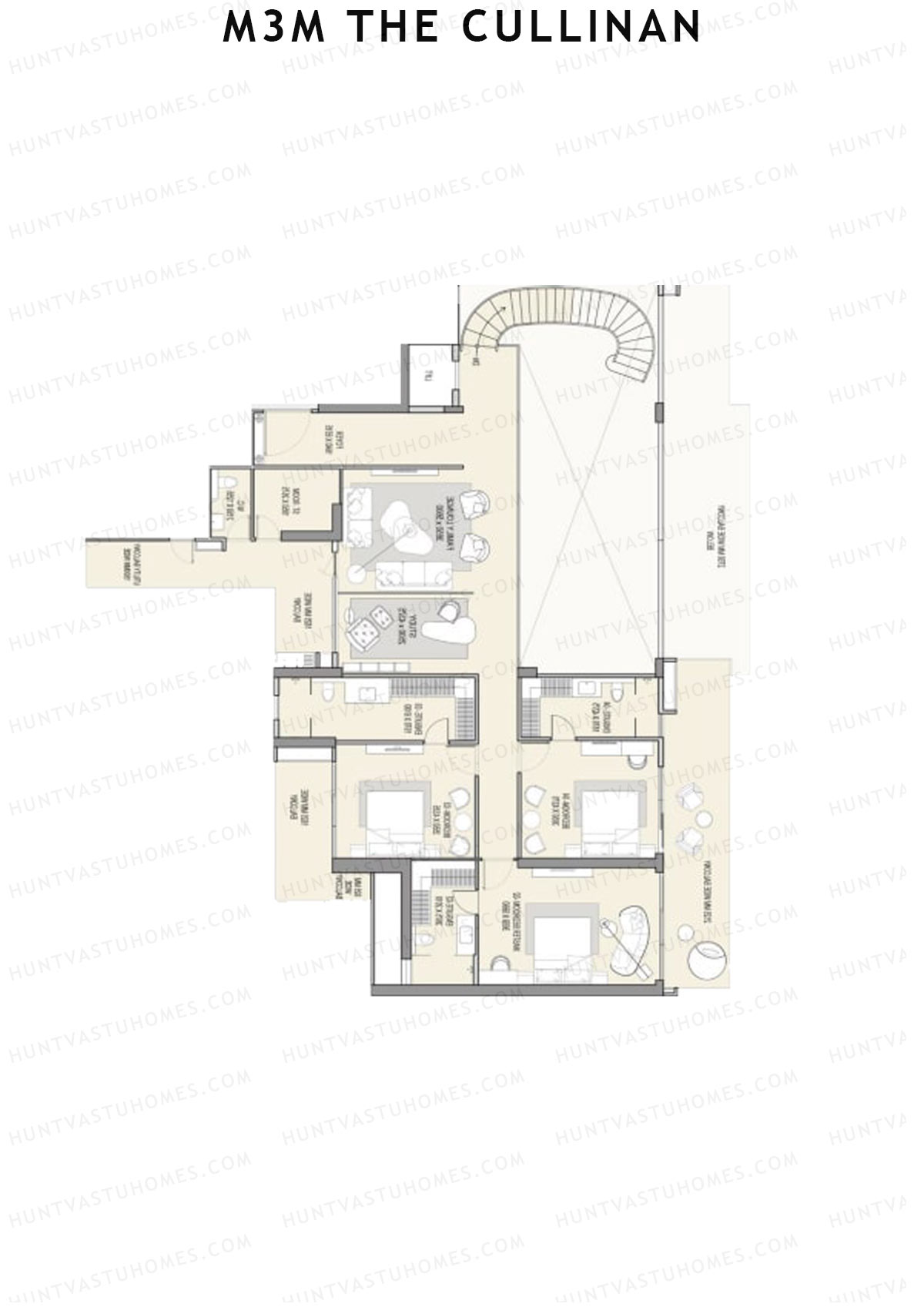 M3M The Cullinan Tower A2 Unit 2 (Penthouse) Floor Plan