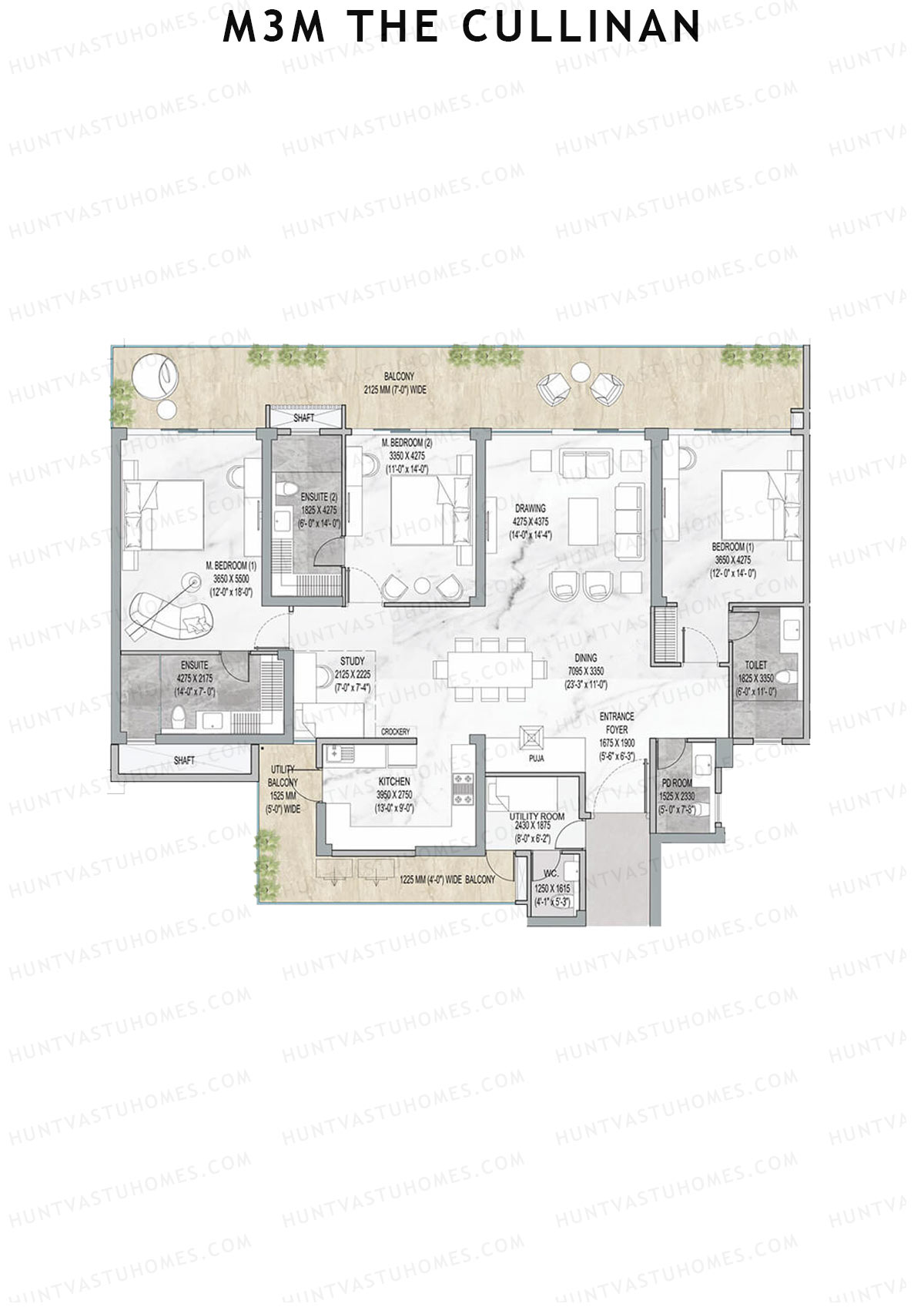 M3M The Cullinan Tower B Unit 1 Floor Plan