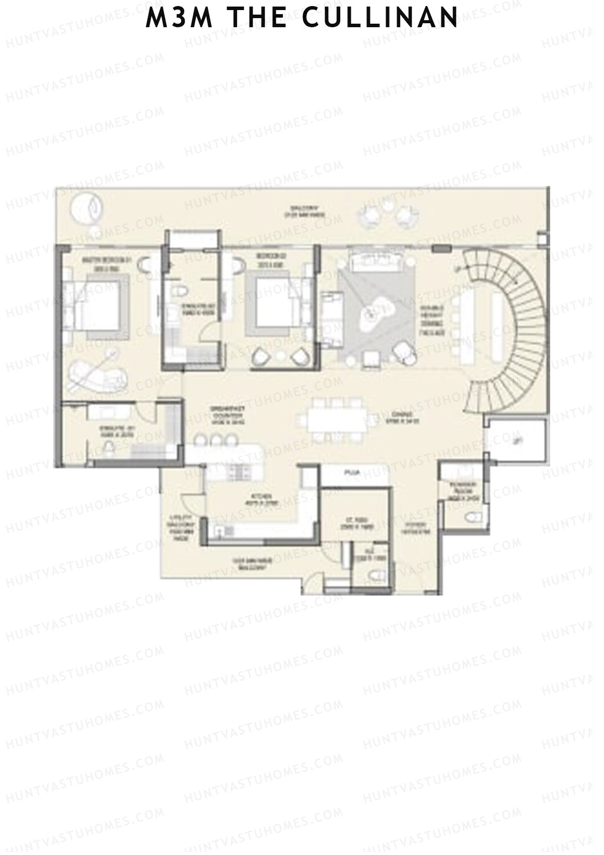 M3M The Cullinan Tower B Unit 1 (Penthouse) Floor Plan
