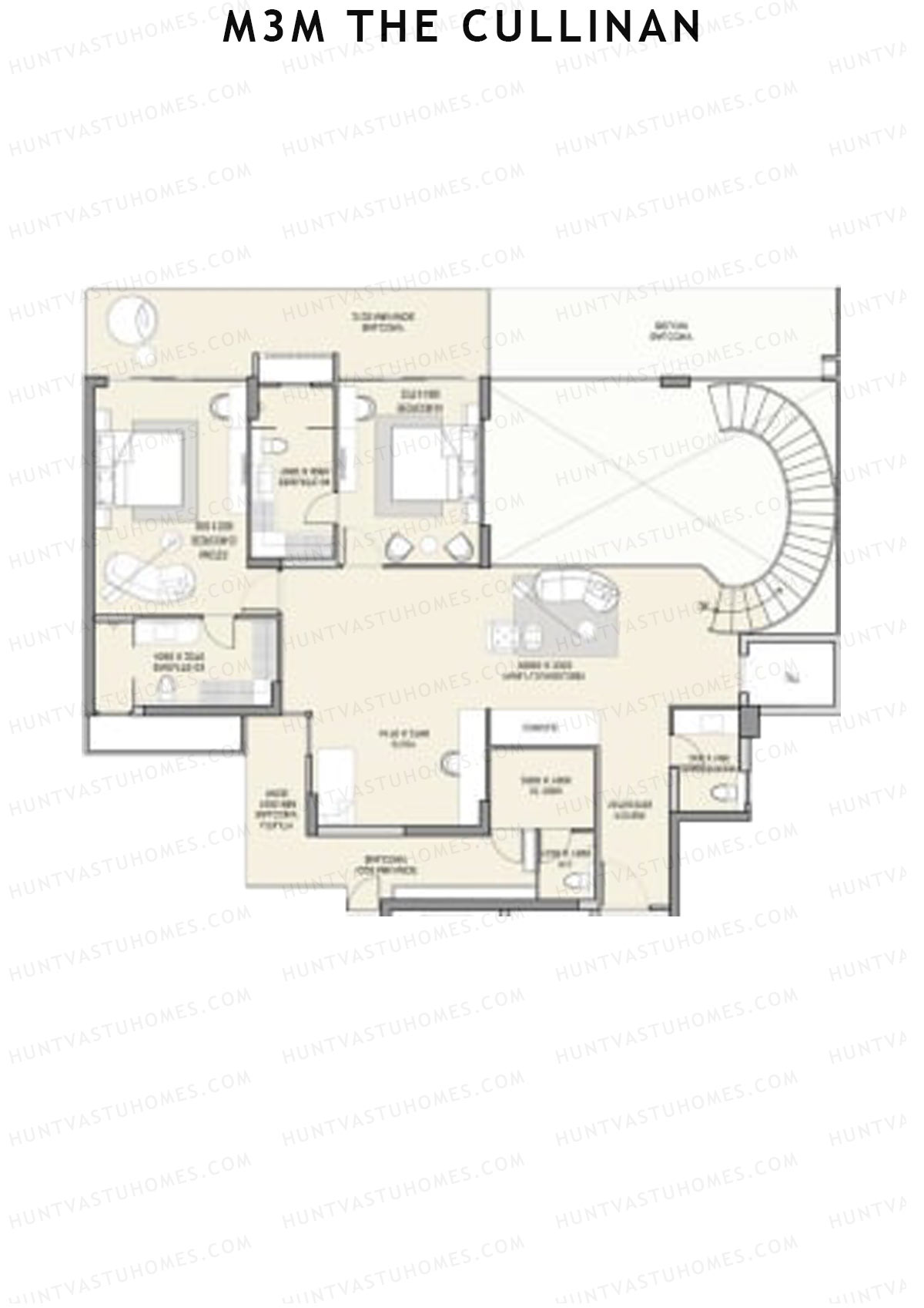 M3M The Cullinan Tower B Unit 1 (Penthouse) Floor Plan