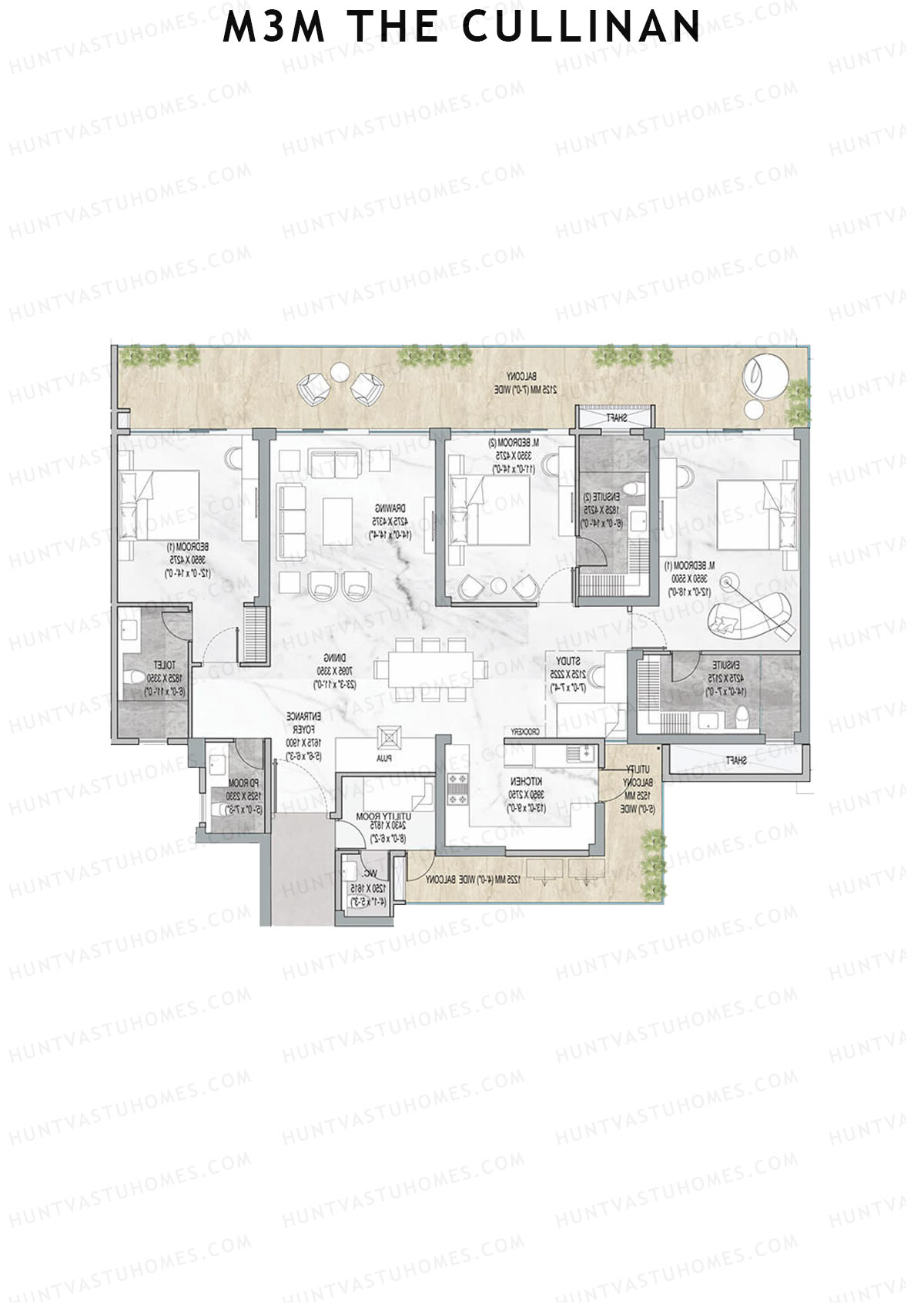 M3M The Cullinan Tower B Unit 2 Floor Plan
