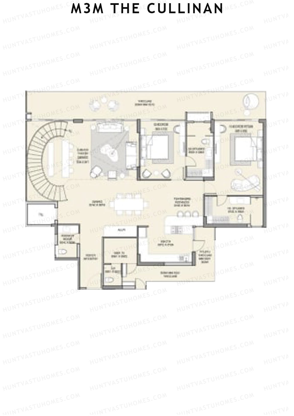 M3M The Cullinan Tower B Unit 2 (Penthouse) Floor Plan