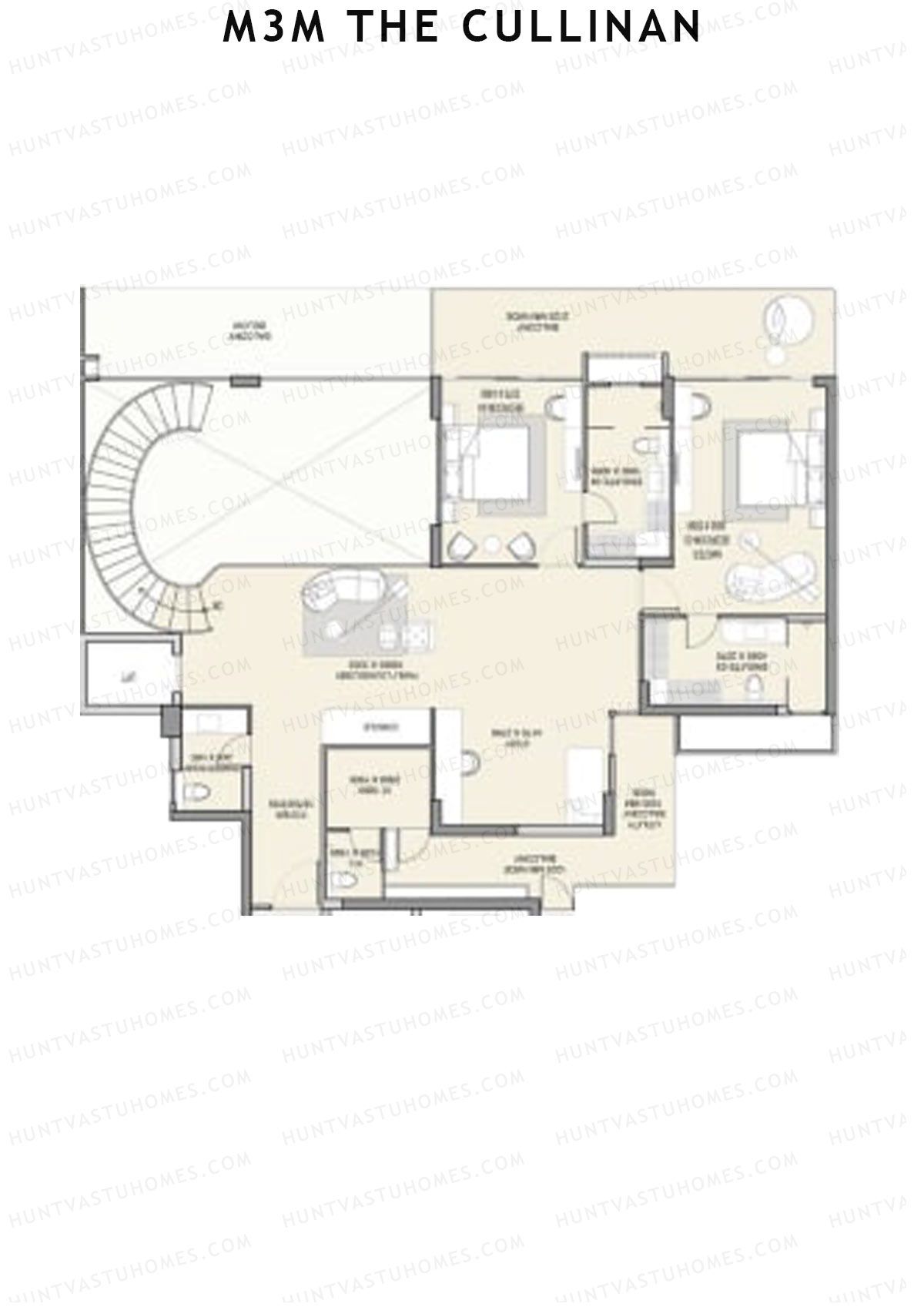 M3M The Cullinan Tower B Unit 2 (Penthouse) Floor Plan