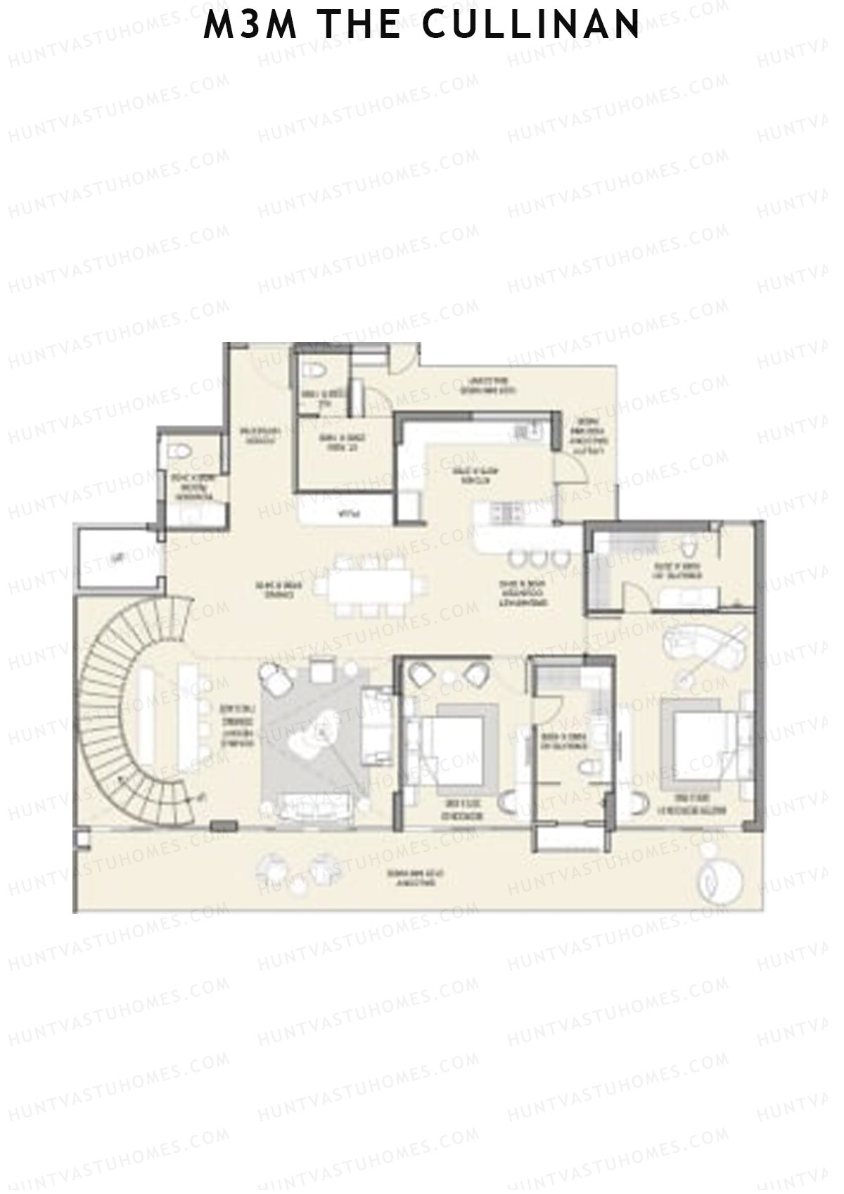 M3M The Cullinan Tower B Unit 3 (Penthouse) Floor Plan
