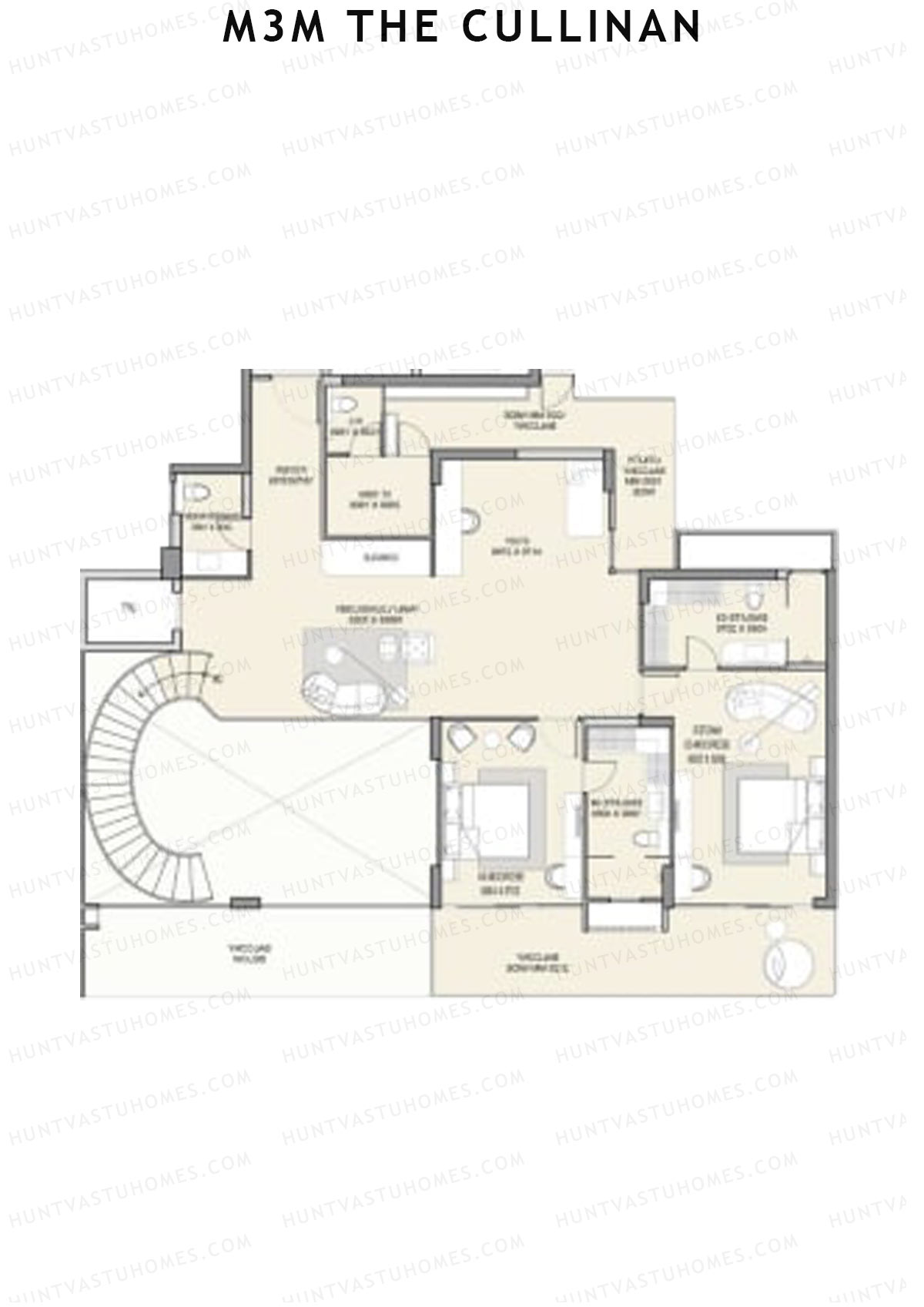 M3M The Cullinan Tower B Unit 3 (Penthouse) Floor Plan