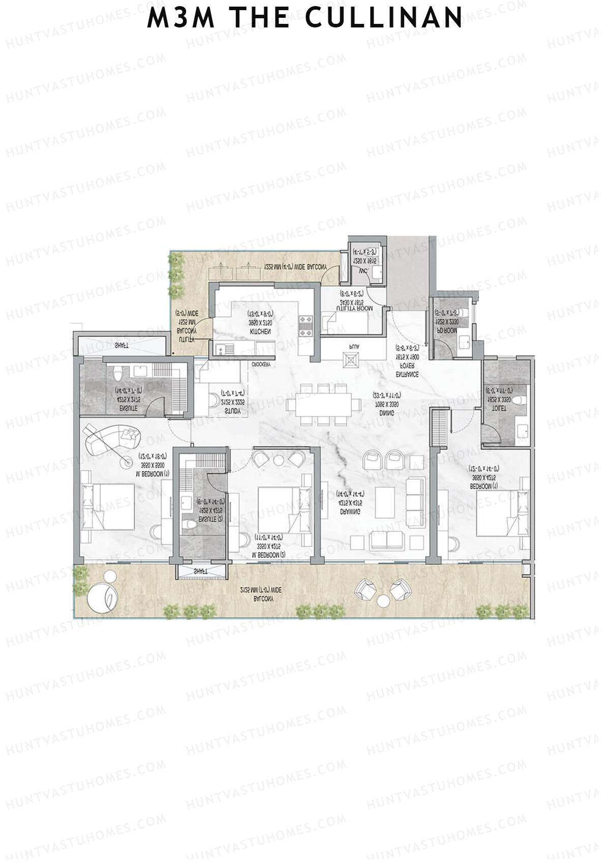 M3M The Cullinan Tower B Unit 4 Floor Plan