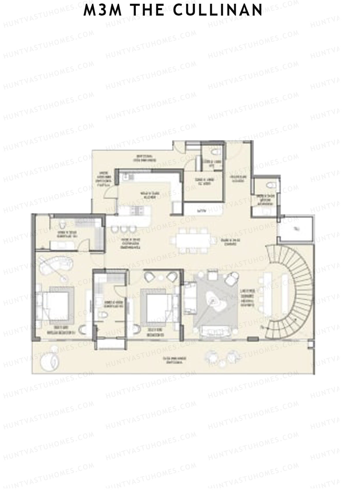 M3M The Cullinan Tower B Unit 4 (Penthouse) Floor Plan