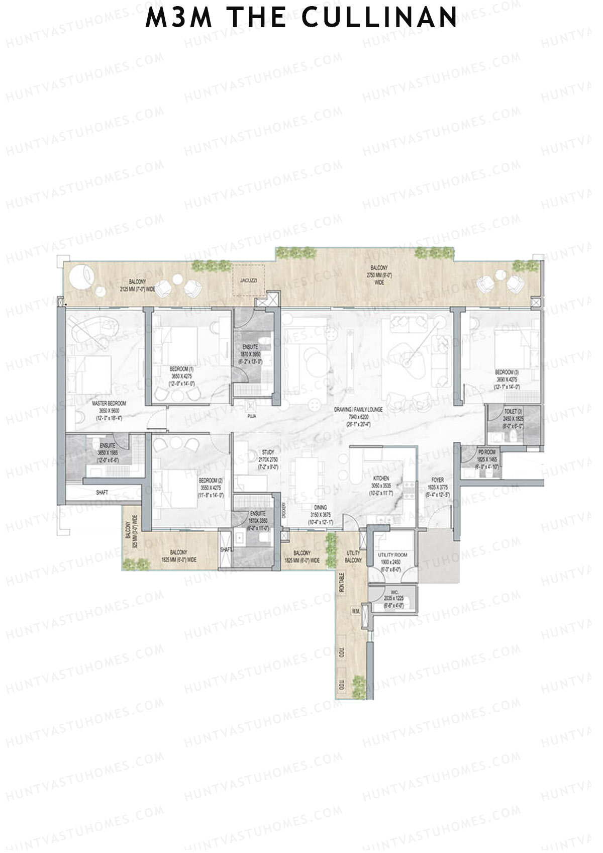 M3M The Cullinan Tower C1 Unit 1 Floor Plan