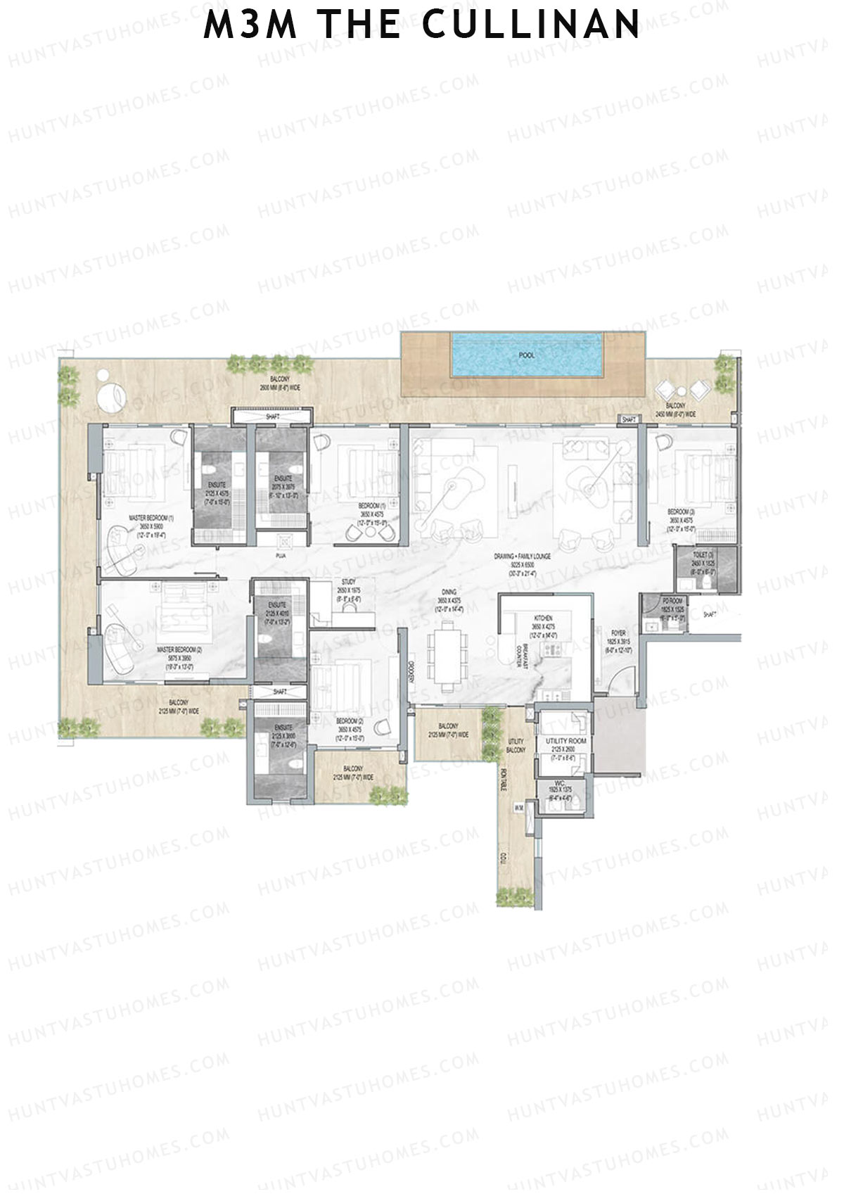 M3M The Cullinan Tower C1 Unit 1 Floor Plan