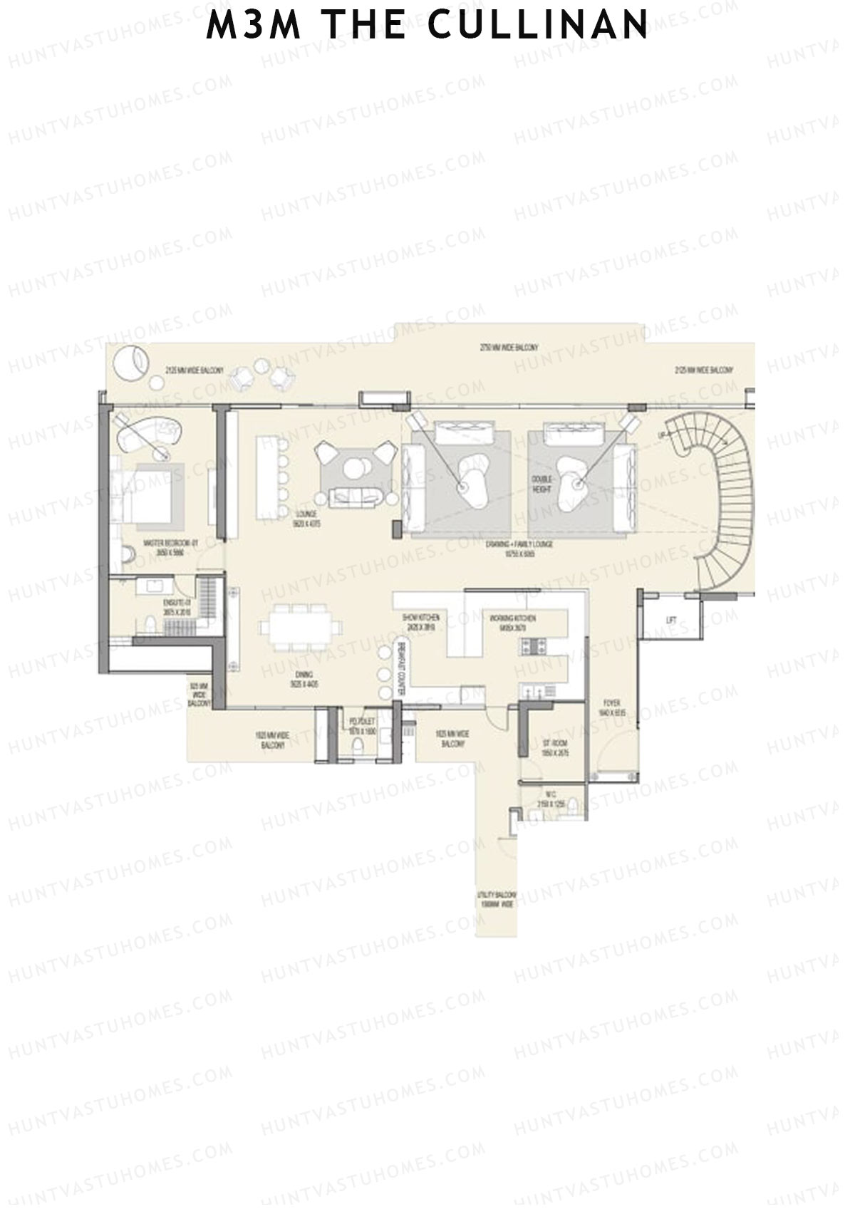 M3M The Cullinan Tower C1 Unit 1 (Penthouse) Floor Plan