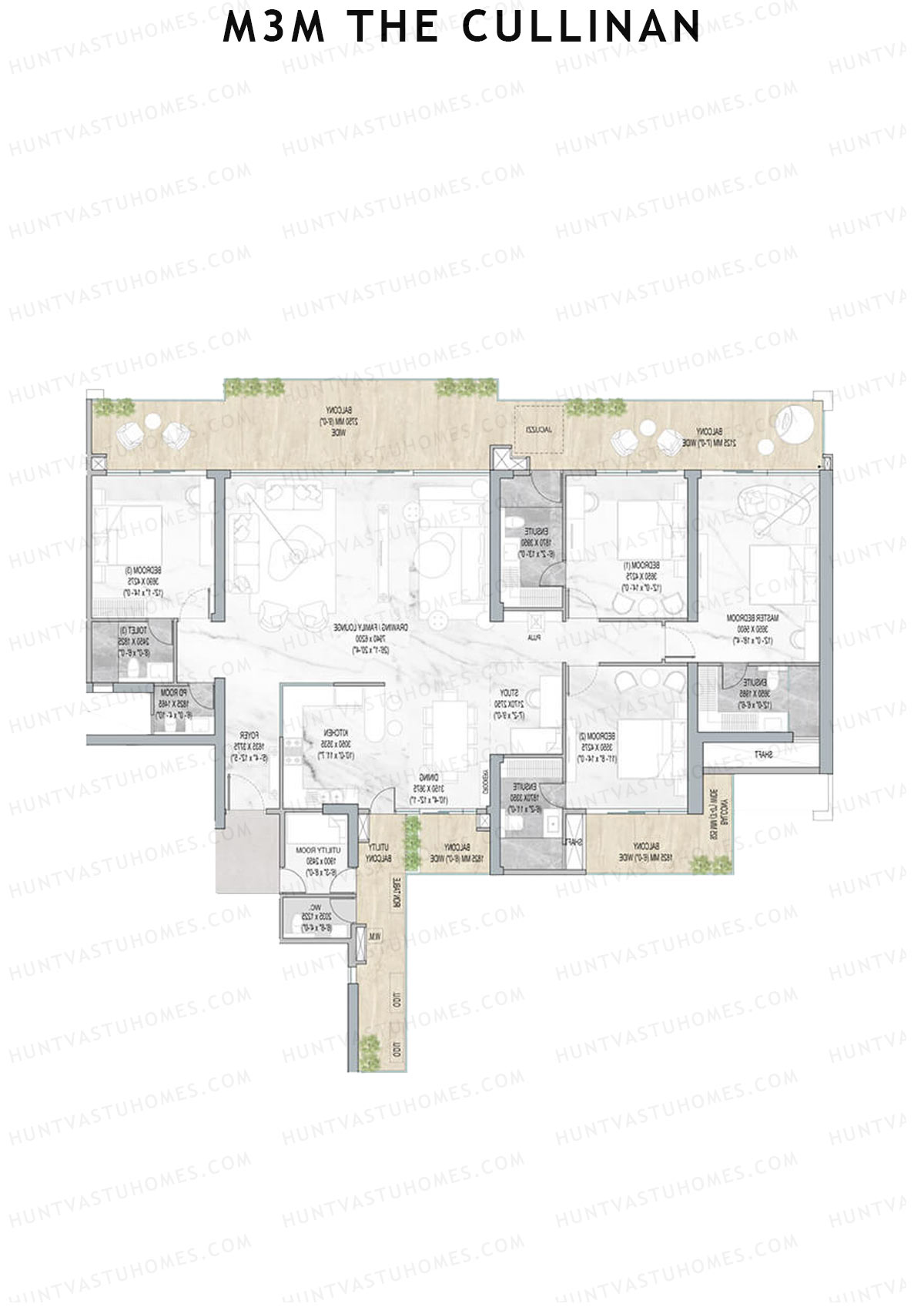 M3M The Cullinan Tower C1 Unit 2 Floor Plan