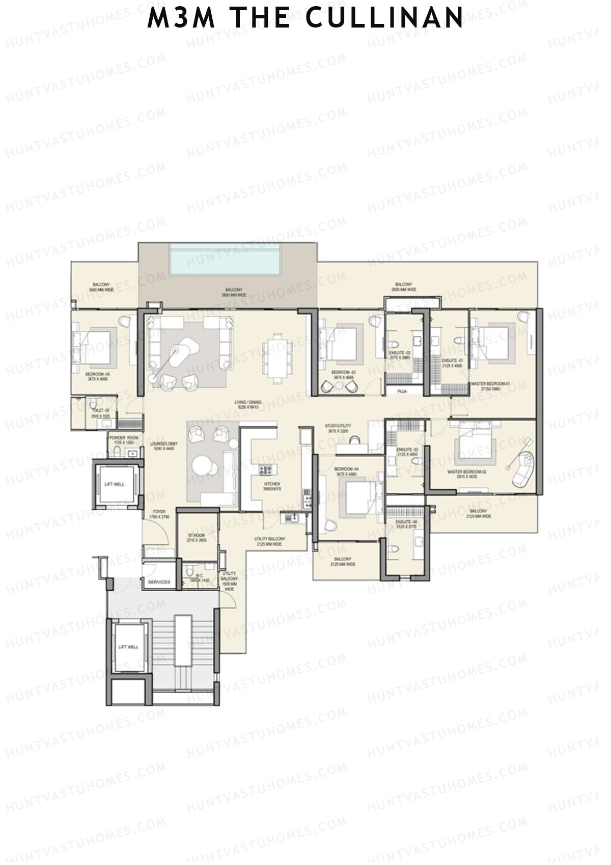 M3M The Cullinan Tower C1 Unit 2 Floor Plan