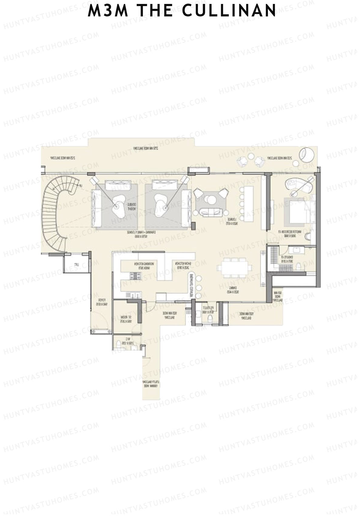 M3M The Cullinan Tower C1 Unit 2 (Penthouse) Floor Plan
